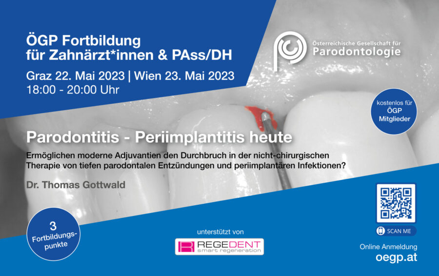 Seminar | Parodontitis – Periimplantitis heute | 22.05. Graz & 23.05. Wien